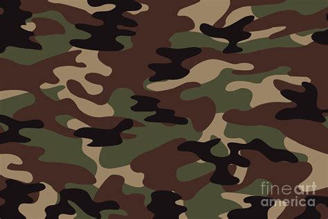 vector background  soldier green camo pattern digital art  charnsit ramyarupa fine art america