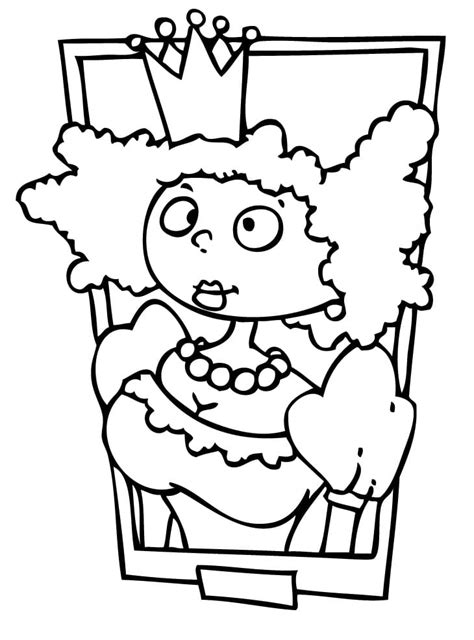 cartoon queen coloring page  printable coloring pages  kids