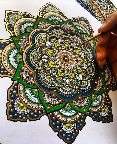 mandala geometric pattern color    omg nepal