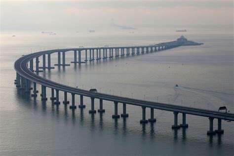 china opens mega bridge linking hong kong  mainland