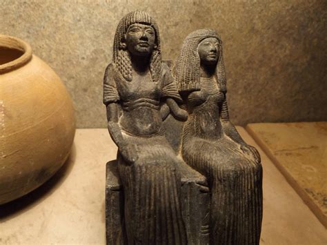 Egyptian Statue Sculpture Museum Replica Seated Couple Late 18th