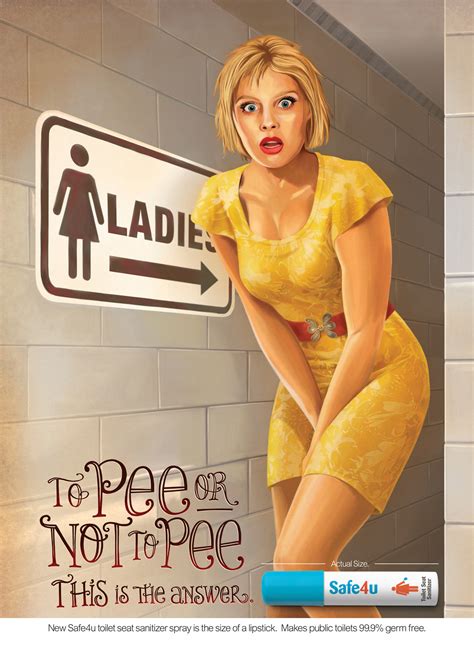 safe4u print advert by in our time to pee or not to pee