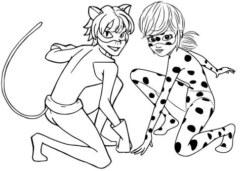 top ten fun miraculous ladybug  cat noir coloring pages  children