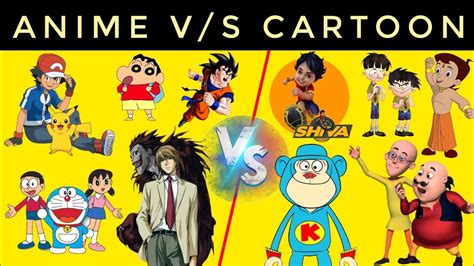 cartoon  anime difference