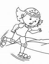 Skating Girl Ice Coloring sketch template