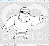 Pointing Robber Male Outlined Coloring Clipart Vector Cartoon Cory Thoman sketch template