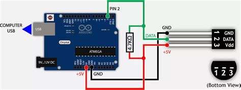 arduino   resistor required  vcc  data   temperature sensor electrical
