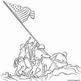 Iwo Jima sketch template