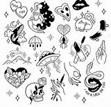 Doodle Tatuajes Ln Uwu Colorear sketch template