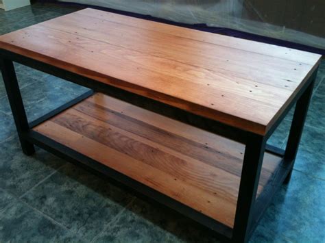 hand  reclaimed wood coffee table  coopers custom
