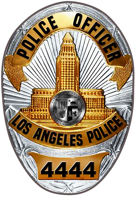 los angeles police department officers badge  metal sign