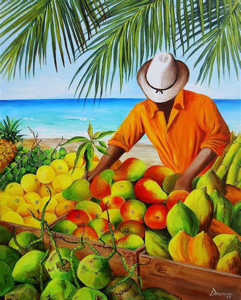 manuel the fruit vendor at the beach ~ dominica alcantara cuban art