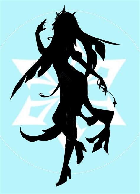 genshin impact vision silhouette all the characters etsy