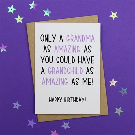 amazing grandma birthday card happy birthday funny etsy