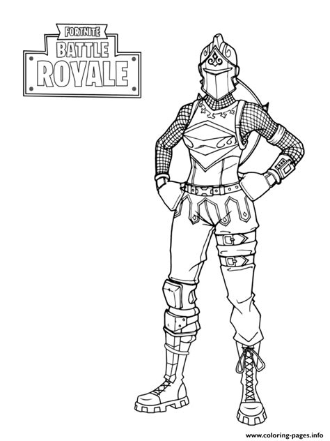 fortnite battle royale red knight coloring page printable