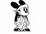 Mickey Mouse Drawing Gangsta Drawings Cartoon Characters Disney Getdrawings Clipartmag sketch template