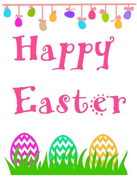 printable happy easter sign