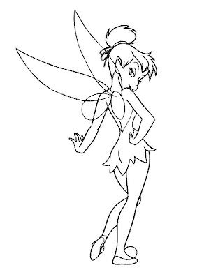 cartoons coloring pages tinkerbell coloring pages