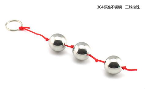 3 balls 25mm metal butt beads adult toys anal bead w ring vaginal