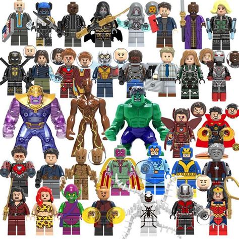 pcs avengers  characters minifigures lego compatible marvel super