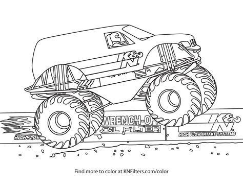 truck  camper coloring pages collection monster truck coloring