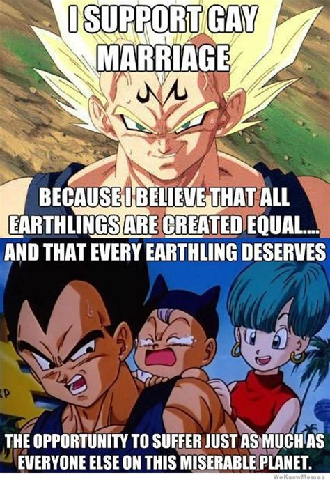 Vegeta On Gay Marriage Memes Pinterest Gay Dragon