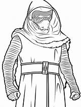 Ren Kylo Coloring Pages Printable Wars Star Template Sketch sketch template