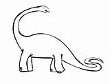 Coloring Neck Long Dinosaur Pages Dinosaurs Kids Template Printable Popular Dari Disimpan sketch template