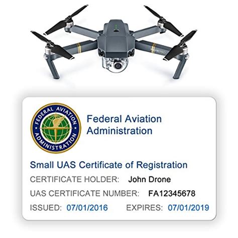 drone faa uas registration id card  hobbyist pilots