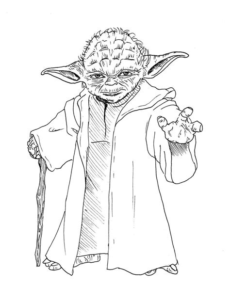 yoda star wars kids coloring pages