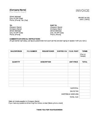 invoice invoice template receipt template invoice template word