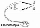 Fonendoscopio Fonendo Stethoscope sketch template