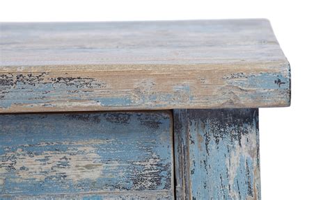 light blue console table  drawers hand painted altar
