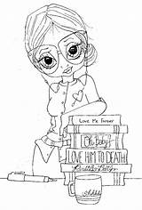 Nerdy Girl Coloring Pages Template sketch template