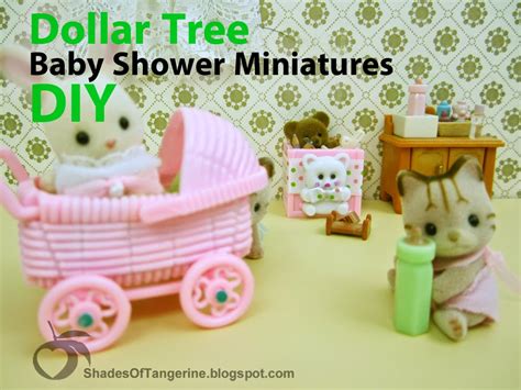 shades  tangerine dollar tree baby shower miniatures diy