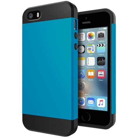 Slim Armour Shockproof Case Apple Iphone Se 5s Blue