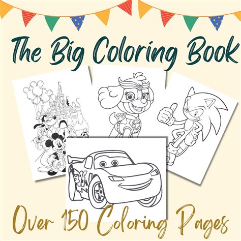 big coloring book   coloring pages   etsy