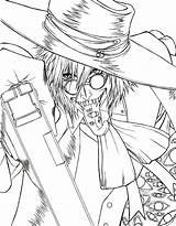 Hellsing Alucard Line Coloring Lineart Pages Deviantart Wip Template sketch template