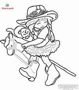 Cowgirl Coloring Pages Party Cowboys Sheets Cowboy Kids Girls Girl Little Horse Draw Color Birthday Printable Print Getcolorings sketch template