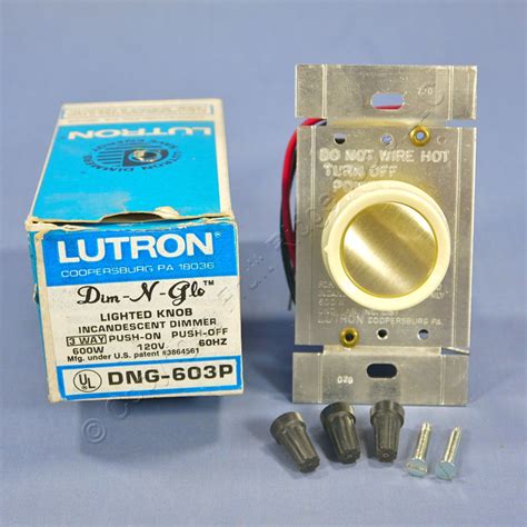 lutron ivory     push rotary dimmer switch lighted  dng p iv ebay