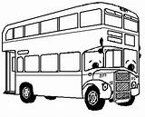 Coloring Pages Transportation Bus Decker Double Public Modes Train Kids Sheets Doghousemusic sketch template