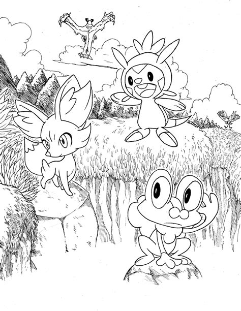 starter pokemon coloring pages pokemon    starters lineart