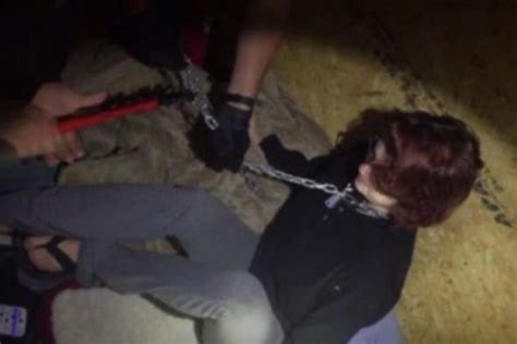 chilling video shows rescue of sex slave ‘chained like a