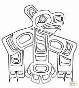 Coloring Haida Raven Pages Printable Aboriginal Canadian Native Color Animals American Drawings Drawing Bear Symbols Designlooter Arte Supercoloring Choose Board sketch template