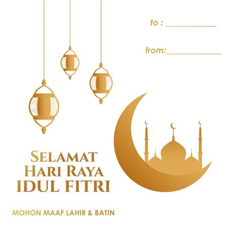 pcs kartu ucapan lebaran idul fitri greeting card eid mubarak