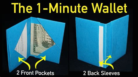 easy  minute wallet easiest paper walletcard holder youtube