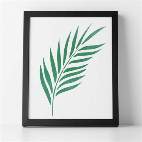 palm leaf stencil plant foliage crafting template craftstar