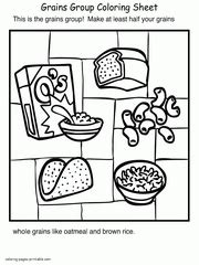 healthy food coloring pages coloring pages