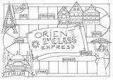Orient Express Train Colouring Adventurous Adventures Week History sketch template