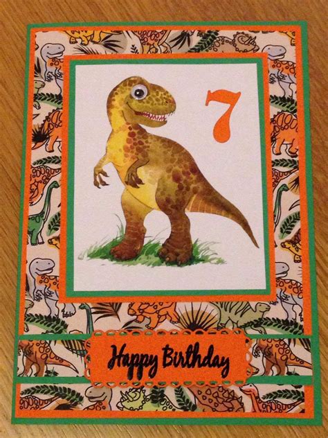 dinosaur birthday card printable